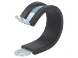Clipsuri &Atilde;bucl&Auml; din o&Aring;&pound;el, 25mm diametru, 12mm l&Auml;&Aring;&pound;ime, cu protec&Aring;&pound;ie din EPDM