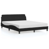 Cumpara ieftin Cadru de pat, Dover, negru, 160x200 cm, catifea