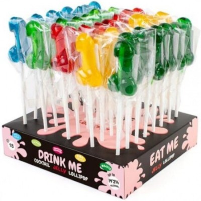 SECRETPLAY - DISPLAY ASSORTMENT PENIS LOLLIPOPS WITH ALCOHOL 40 UNITS foto