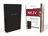 NKJV, Reference Bible, Super Giant Print, Leather-Look, Black, Red Letter Edition, Comfort Print