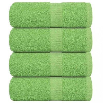 vidaXL Prosoape de baie 4 buc. FROGN Verde măr 30x30 cm 100% bumbac 137017 foto