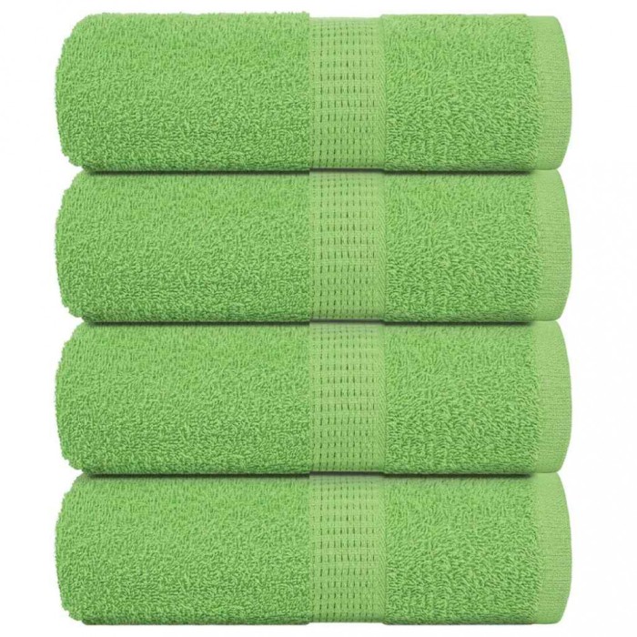 vidaXL Prosoape de baie 4 buc. FROGN Verde măr 30x30 cm 100% bumbac 137017