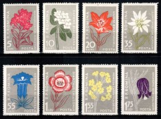 Romania 1957, LP 432, Flora carpatina, seria, MNH!
