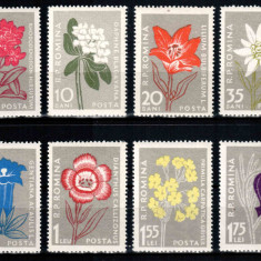 Romania 1957, LP 432, Flora carpatina, seria, MNH!