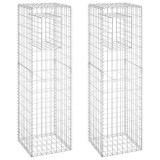Cumpara ieftin Stalpi tip cos gabion, 2 buc., 40x40x140 cm, fier