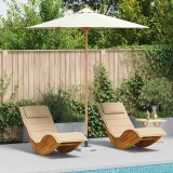 Umbrela Gradina vidaXL, 240x260cm, Bambus, Alb Crem, Protectie UV &amp; Apa, Portabila, Ajustabila