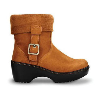 Cizme Crocs Cobbler Studded Ankle Boot Maro - Chestnut foto