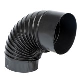 Cumpara ieftin Cot pentru soba pe lemne, 90˚, 130mm, Gri mat