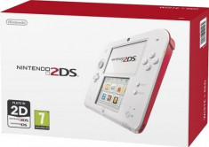 Consola Nintendo 2DS alb / rosu foto