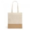 Sacosa din bumbac 100%, detalii iuta, 37 x 41 cm, manere 65 cm, gri
