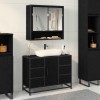 VidaXL Set de mobilier pentru baie 2 pcs Stejar negru 80 x 33 x 60 cm 3402428