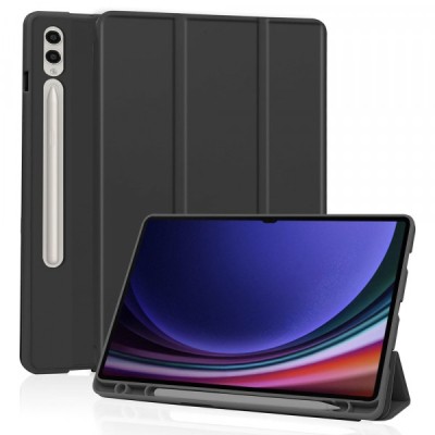 Husa pentru Samsung Galaxy Tab S10 Ultra / Tab S9 Ultra, Techsuit, Flex Trifold, Neagra foto