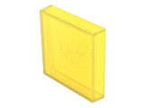 Lentilă pentru buton galbenă, plastic