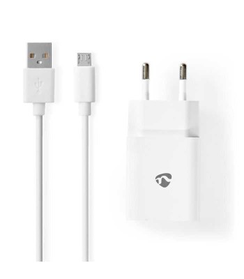 Alimentator USB Nedis iesire 2.1A cablu micro USB inclus alb foto