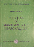 ESENTIAL IN MANAGEMENTUL PERSONALULUI-ION PETRESCU