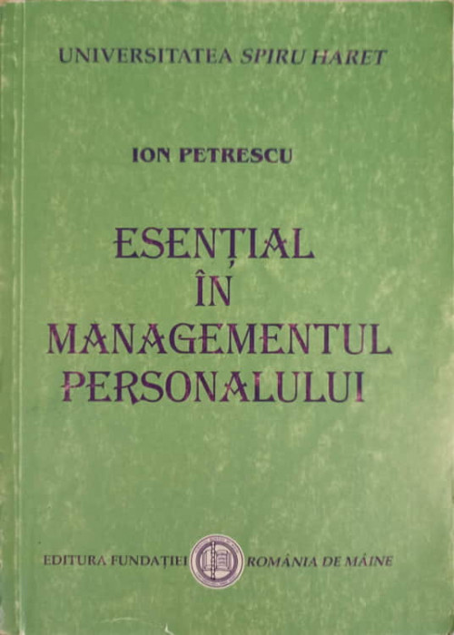ESENTIAL IN MANAGEMENTUL PERSONALULUI-ION PETRESCU