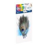Accesorii creatie - pene, 14-16cm, paun, set 3 buc, Fiorello, GR-FE018 / 170-2622