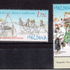 MOLDOVA 2013, Ritualuri si obiceiuri traditionale, Paparuda, serie neuzata, MNH