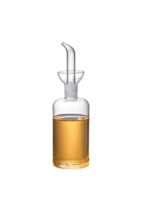 Sticlă de ulei/oțet cu capac cu control al debitului, transparentă, 250 ml, 6 x 19 cm