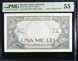 1000 lei 1941 PMG55 RADAR bancnota gradata