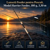 Lansetă Feeder pentru Pescuit, Model Harrier Feeder, 180 g, 3,30 m