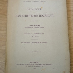 Ioan Bianu Catalogul Manuscriselor Romanesti - Fascioara V - paginile 655 - 746