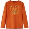 Tricou pentru copii cu m&acirc;neci lungi, ruginiu deschis, 140 13158