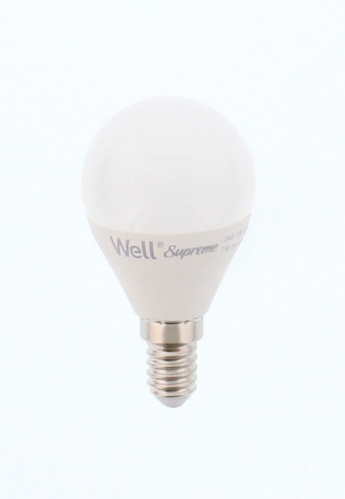 Bec cu led G45 E14 7W 230V lumina rece Well LEDLC-G457E14-WL