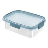 Caserola alimente, Curver Smart Fresh Eco, plastic, dreptunghiulara, transparenta, 1 L