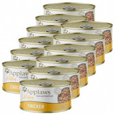 Applaws Kitten - conservă pentru pisoi cu pui, 12 x 70g