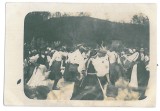 420 - ETHNIC, Hora dance, Romania - old postcard, real PHOTO - unused, Necirculata, Fotografie