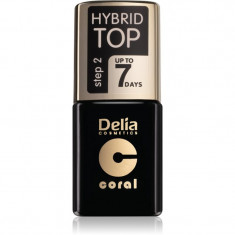 Delia Cosmetics Hybrid Gel lac gel de unghii pentru acoperirea superioară 11 ml