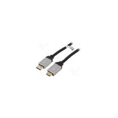 Cablu DisplayPort - HDMI, DisplayPort mufa, HDMI mufa, 5m, negru, Goobay - 71971