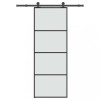 VidaXL Ușă glisantă cu set feronerie, 76x205 cm, sticlă ESG/aluminiu 3332862