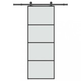 vidaXL Ușă glisantă cu set feronerie, 76x205 cm, sticlă ESG/aluminiu