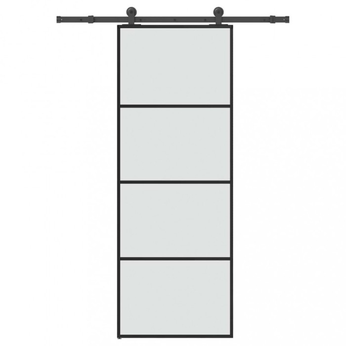 vidaXL Ușă glisantă cu set feronerie, 76x205 cm, sticlă ESG/aluminiu 3332862