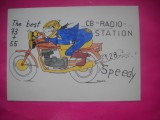 HOPCT 15101 RADIO STATION SPEEDY -GERMANIA--CARTE POSTALA RADIO AMATOR / RADIOAMATORI CARICATURA -CIRCULATA