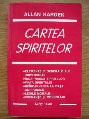 ALLAN KARDEK - CARTEA SPIRITELOR - 1995 foto