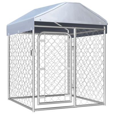 Gossi padoc pentru caini de exterior, cu acoperis, 100 x 100 x 125 cm foto