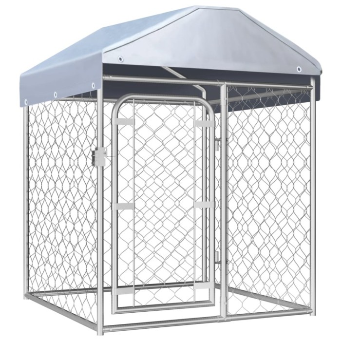 Gossi padoc pentru caini de exterior, cu acoperis, 100 x 100 x 125 cm