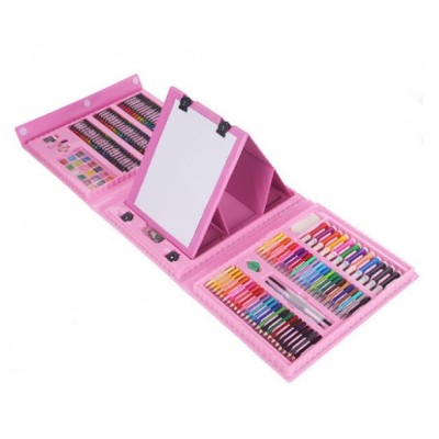 Set 208 Piese, Complet pentru Pictura si Desen, Cyrax, Tip Servieta, 3-12 Ani, 40.5 x 5 x 30 cm, Roz foto