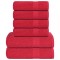 vidaXL Set prosoape 6 piese rosu 360 g/m&sup2; 100% bumbac