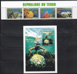 Ciad 1996 - Cea de-a 25-a aniversare a Greenpeace, Serie in staif + Colita, MNH, Nestampilat