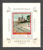 Romania.1975 Expozitia filatelica ARPHILA:Pictura-Bl. DR.360