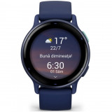 Smartwatch Garmin vivoactive 5, GPS, 42mm, curea silicon, Metallic Navy/Navy