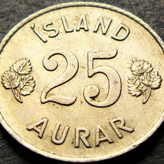 Moneda 25 AURAR - ISLANDA, anul 1959 *cod 1130 = excelenta