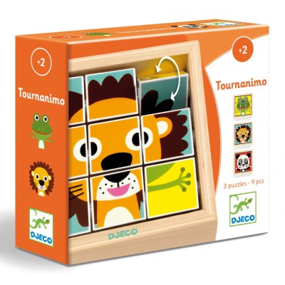 Puzzle din cuburi Tournanimo, Djeco foto