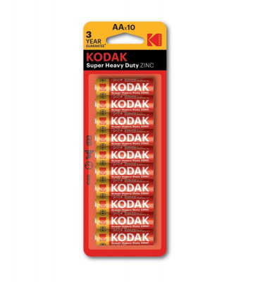 Kodak ZINC Super Heavy Duty LR6 / AA / R6 / MN 1500 baterii de 1.5V-Conținutul pachetului 1x Blister foto