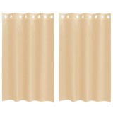 Cumpara ieftin Perdele Voile cu Oelii 2 buc Nisip