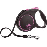 Lesa caini, Flexi, pana la 25 kg, marime M, 5 metri, roz